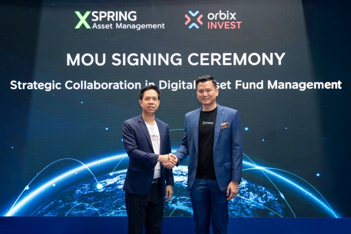 XSpring AM ผนึก ORBiX INVEST พัฒนากองทุนรวมดิจิทัล ตอกย้ำผู้นำสินทรัพย์ทางเลือก  ยกระดับมาตรฐานอุตสาหกรรมการลงทุนไทย