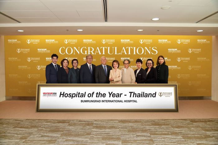 โรงพยาบาลบำรุงราษฎร์ คว้ารางวัล Hospital of the Year - Thailand ในงาน Healthcare Asia Awards 2025 ต่อเนื่องเป็นปีที่สอง ตอกย้ำความเป็นเลิศในฐานะผู้นำด้านการบริบาลสุขภาพในระดับภูมิภาค