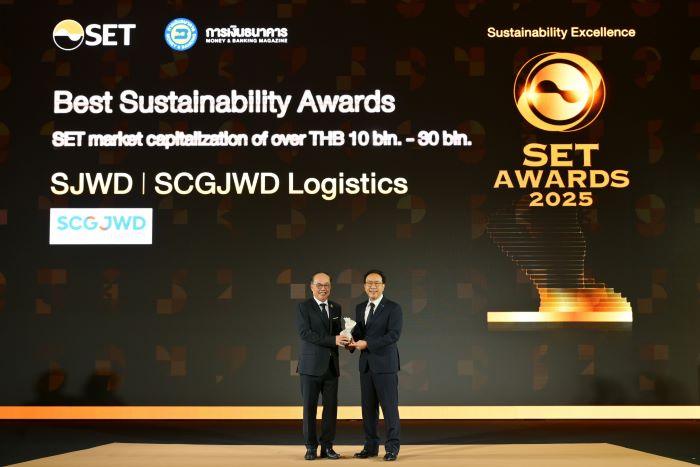 SJWD ตอกย้ำแนวทางดำเนินธุรกิจอย่างยั่งยืน คว้ารางวัล Best Sustainability Awards กลุ่มรางวัล Sustainability Excellence จากงาน SET Awards 2025