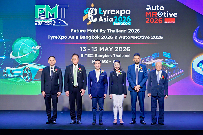 ไทยประกาศความพร้อมเป็นศูนย์กลางอุตสาหกรรมยานยนต์แห่งอนาคต งาน Future Mobility Thailand 2026 ผนึก TyreXpo Asia Bangkok และ AutoMROtive บนเวทีนานาชาติครั้งยิ่งใหญ่