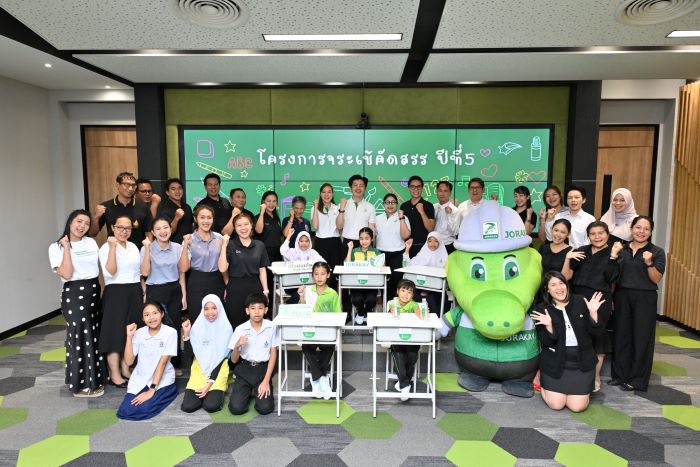 จระเข้ คอร์ปอเรชั่น สานต่อภารกิจชุบชีวิต “ขยะพลาสติก” เป็น “ชุดโต๊ะเรียนเพื่อน้อง”  เปิดโมเดล Zero Waste เพื่อการศึกษาเด็กไทย ผ่านโครงการ “จระเข้คัดสรร” ปีที่ 5